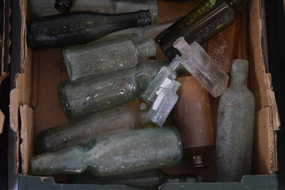 Lot 497 - Quantity of vintage advertising bottles, stoneware bottles