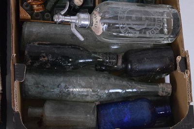 Lot 497 - Quantity of vintage advertising bottles, stoneware bottles