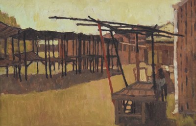 Lot 542 - G. Farmer (20th Century) - Oil on canvas - Market Scene