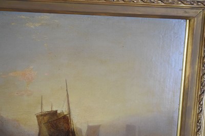 Lot 417 - Manner of Francis Danby ARA (1793-1861) - Oil on canvas laid on board - Coastal scene