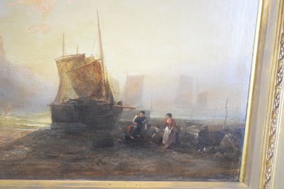 Lot 417 - Manner of Francis Danby ARA (1793-1861) - Oil on canvas laid on board - Coastal scene