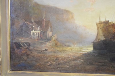 Lot 417 - Manner of Francis Danby ARA (1793-1861) - Oil on canvas laid on board - Coastal scene