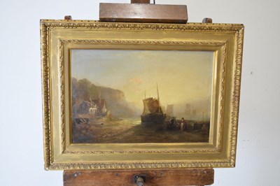 Lot 417 - Manner of Francis Danby ARA (1793-1861) - Oil on canvas laid on board - Coastal scene