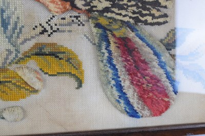 Lot 182 - Victorian woolwork textile study of a parrot