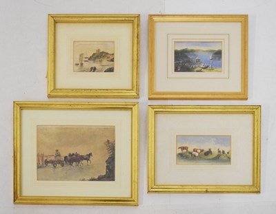 Lot 480 - Assorted framed watercolours, 18th Century and later