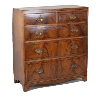 Lot 382 - Early 19th Century inlaid mahogany chest of drawers