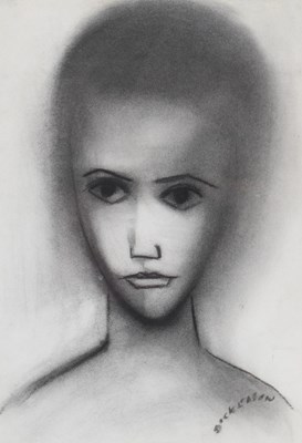 Lot 453 - Robert Dickerson (1924-2015) - Charcoal on paper - 'Borneo Boy'