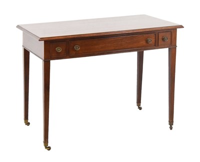 Lot 400 - Late Georgian mahogany writing or dressing table