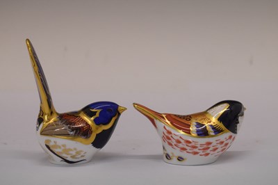 Lot 349 - Six Royal Crown Derby bird paperweights