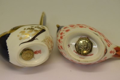 Lot 349 - Six Royal Crown Derby bird paperweights