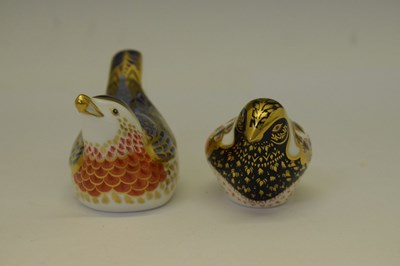 Lot 349 - Six Royal Crown Derby bird paperweights