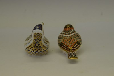 Lot 349 - Six Royal Crown Derby bird paperweights