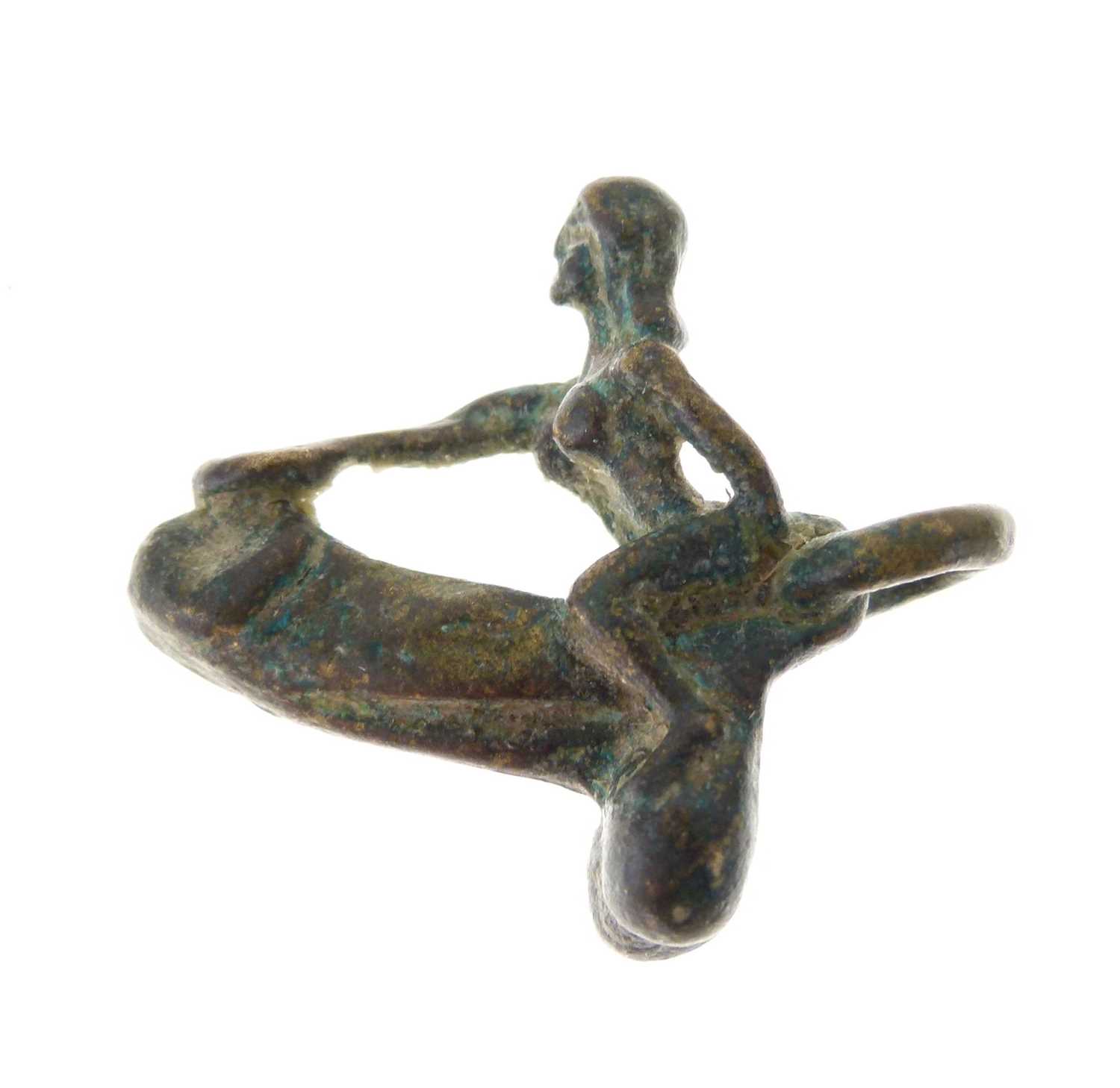 Lot 146 - Antiquities - Believed Roman bronze 'Priapus' erotic charm or pendant