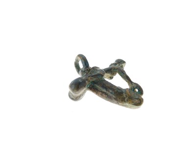 Lot 146 - Antiquities - Believed Roman bronze 'Priapus' erotic charm or pendant