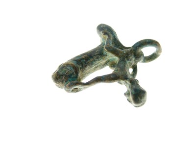 Lot 146 - Antiquities - Believed Roman bronze 'Priapus' erotic charm or pendant