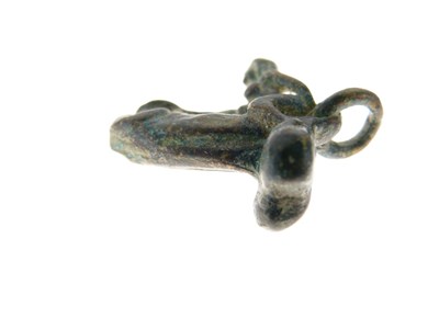 Lot 146 - Antiquities - Believed Roman bronze 'Priapus' erotic charm or pendant