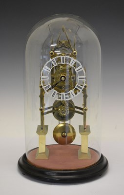 Lot 450 - Victorian single fusee skeleton timepiece with dome