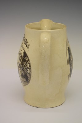 Lot 274 - English creamware jug, circa 1800, commemorating George Washington
