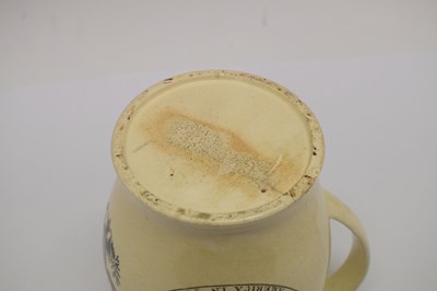 Lot 274 - English creamware jug, circa 1800, commemorating George Washington