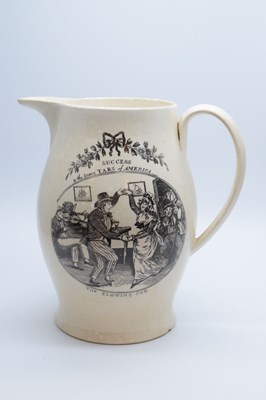 Lot 274 - English creamware jug, circa 1800, commemorating George Washington