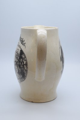 Lot 274 - English creamware jug, circa 1800, commemorating George Washington