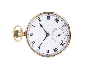 Lot 57 - Tacy Watch Co. 'Admiral' 9ct gold open faced pocket watch