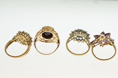 Lot 20 - Four 9ct gold rings