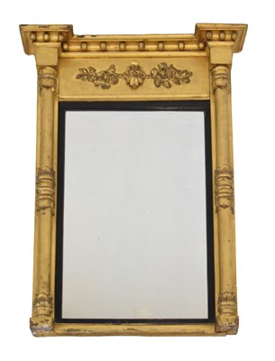 Lot 580 - Early 19th Century giltwood pier mirror