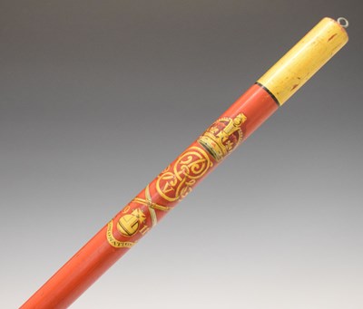 Lot 170 - George V red gilt Coronation staff