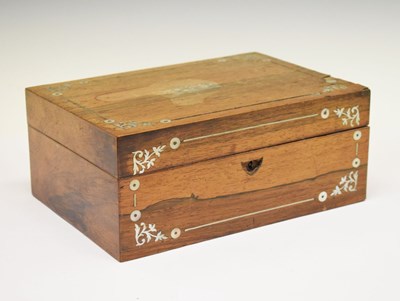 Lot 352 - Regency rosewood sarcophagus tea caddy and rosewood sewing box