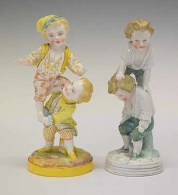 Lot 406 - Two Continental porcelain groups