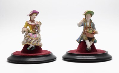 Lot 322 - Unusual pair of 19th Century seated figures