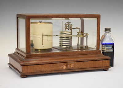 Lot 443 - Early 20th Century oak-cased barograph