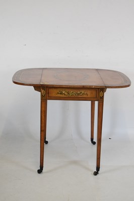 Lot 595 - Rare suite of three early 19th Century painted satinwood tables