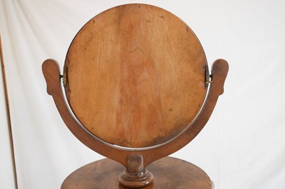 Lot 526 - Victorian walnut pedestal shaving mirror