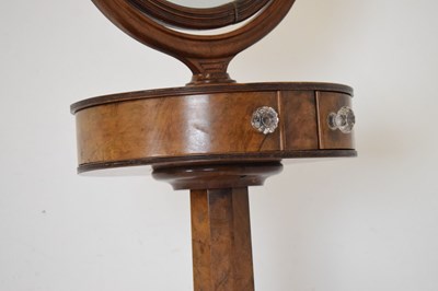 Lot 526 - Victorian walnut pedestal shaving mirror