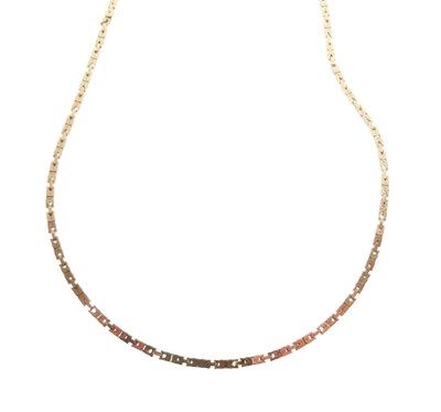 Lot 55 - 9ct gold fancy link necklace