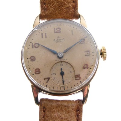 Lot 96 - Smiths Deluxe - Gentleman's 9ct gold wristwatch