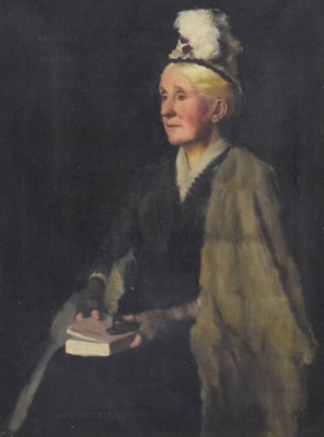 Lot 424 - Norman Garstin (Irish, 1847-1926) - Oil on canvas - Portrait of Margaret Orsmon Fulton