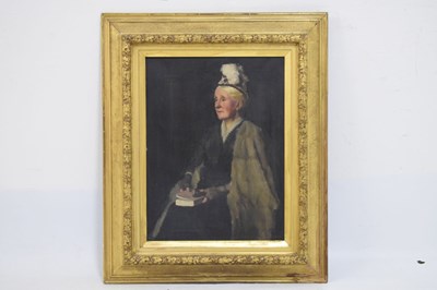 Lot 424 - Norman Garstin (Irish, 1847-1926) - Oil on canvas - Portrait of Margaret Orsmon Fulton