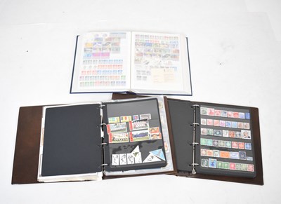 Lot 199 - Stock album of GB stamps together with two albums of world stamps