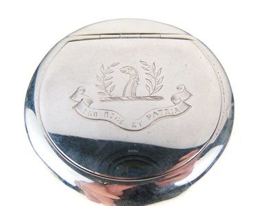 Lot 232 - Late Victorian silver 'squeeze' tobacco box