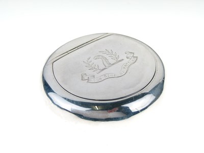 Lot 232 - Late Victorian silver 'squeeze' tobacco box