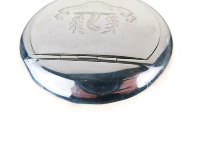 Lot 232 - Late Victorian silver 'squeeze' tobacco box