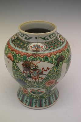 Lot 512 - Chinese Famille Verte baluster vase