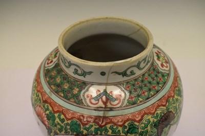 Lot 512 - Chinese Famille Verte baluster vase