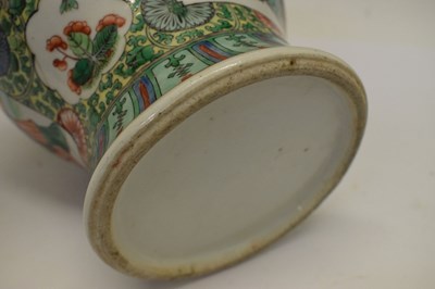Lot 512 - Chinese Famille Verte baluster vase