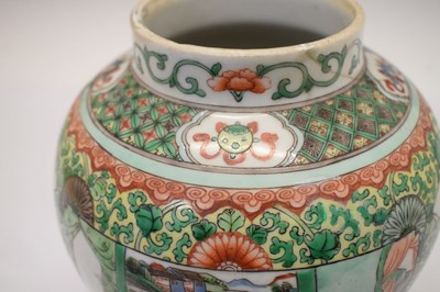 Lot 512 - Chinese Famille Verte baluster vase