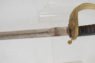 Lot 237 - Royal Naval officer's sword by Manton & Co.