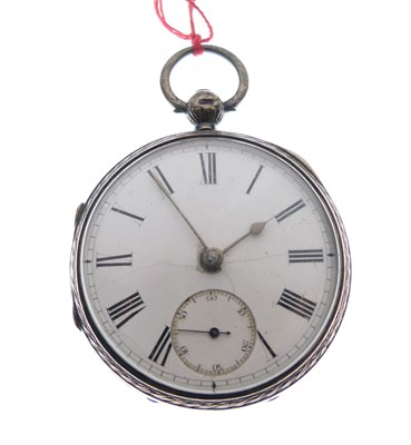 Lot 108 - Victorian silver cased open-faced pocket watch